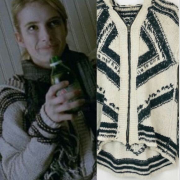 Free People Show Me The Way Geo Fringe XS Cardigan Sweater - Picture 6 of 10